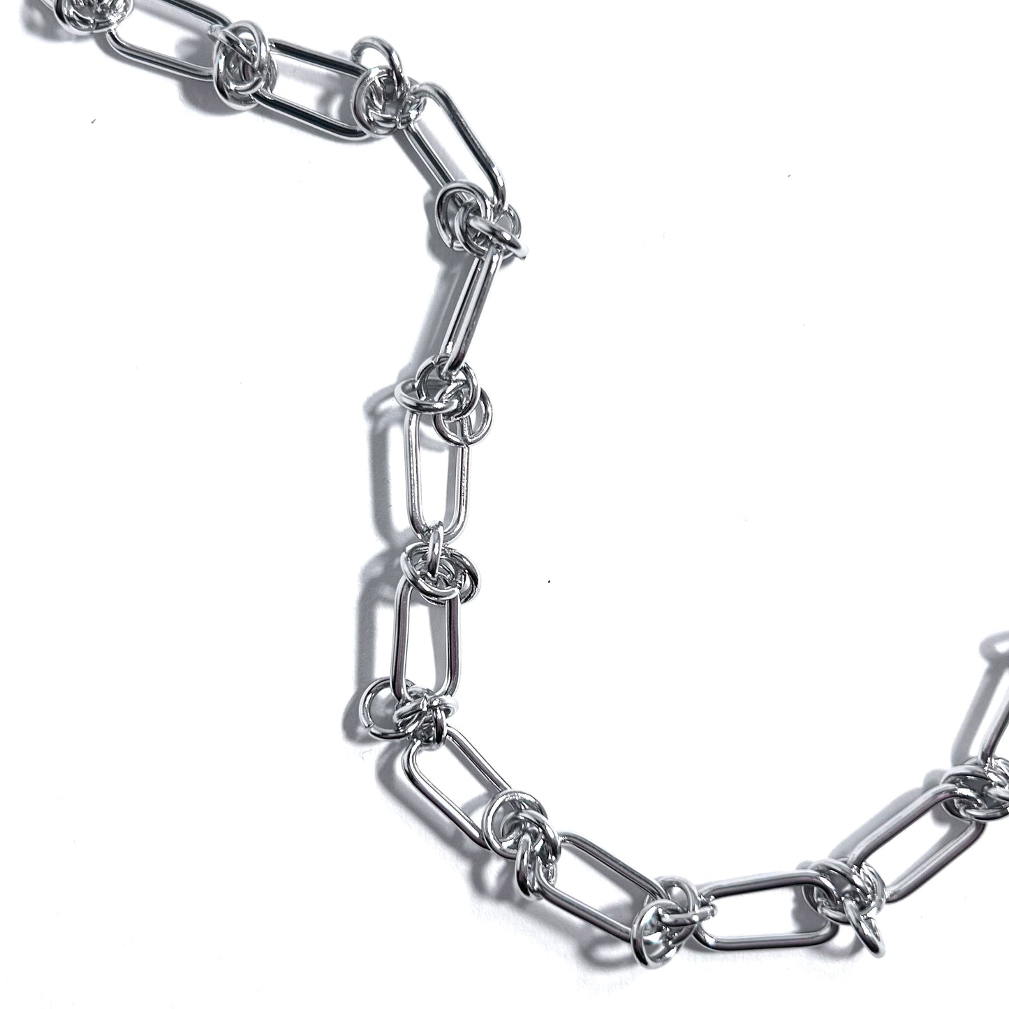 Knot Chain Necklace in Silver