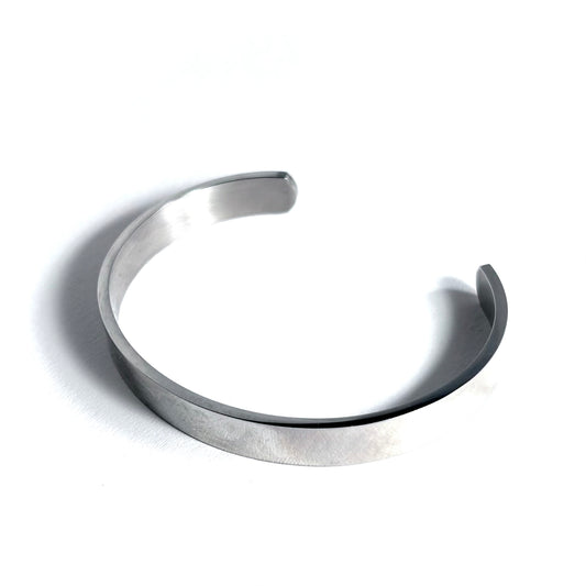 Stiff Bangle Bracelet in Silver