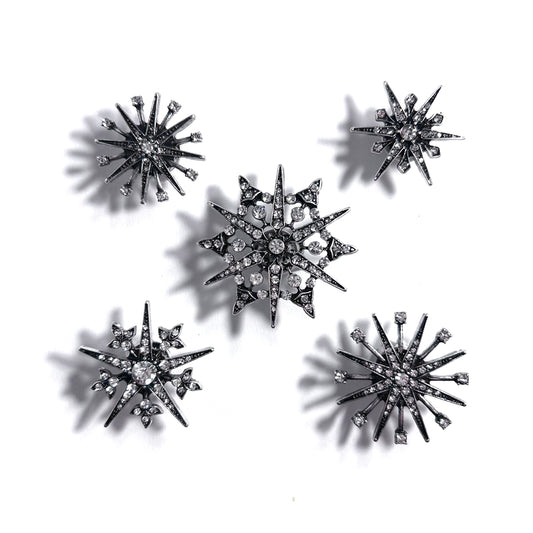 Star brooches 5 pcs